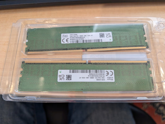 32GB DDR5, 2x16GB, at 4800MHz